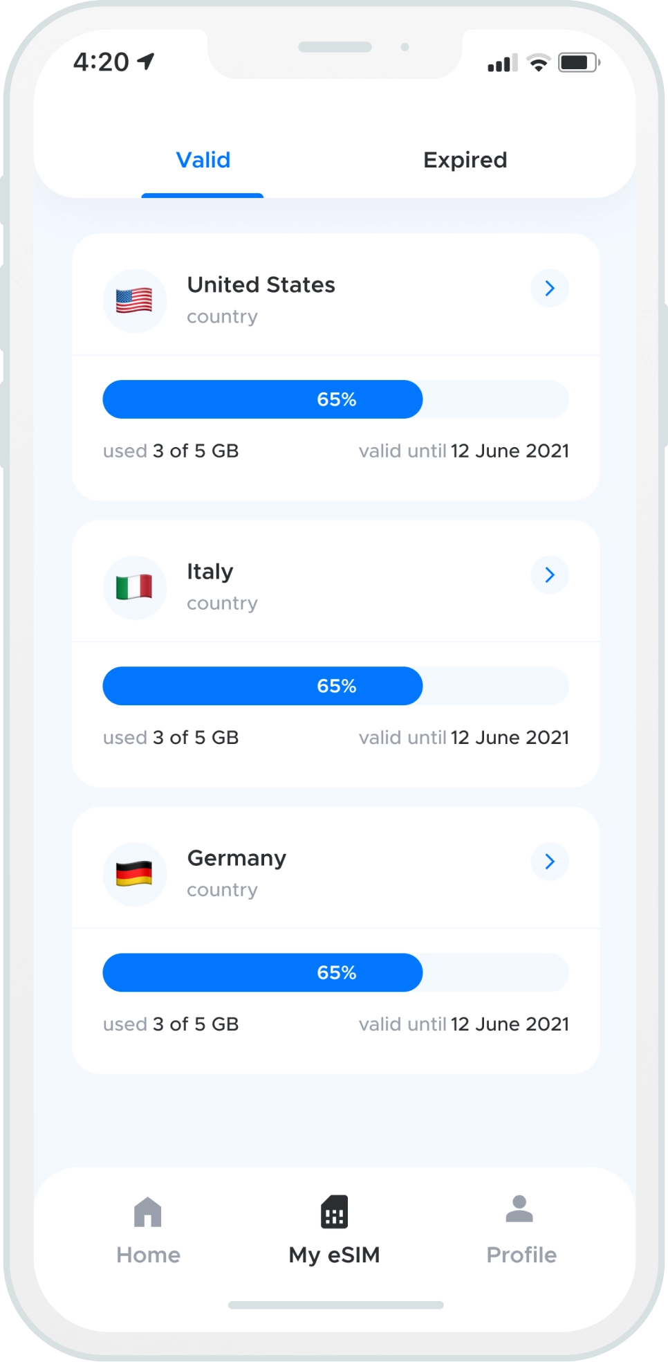 ReSIM — тарифные планы eSIM для путешествий